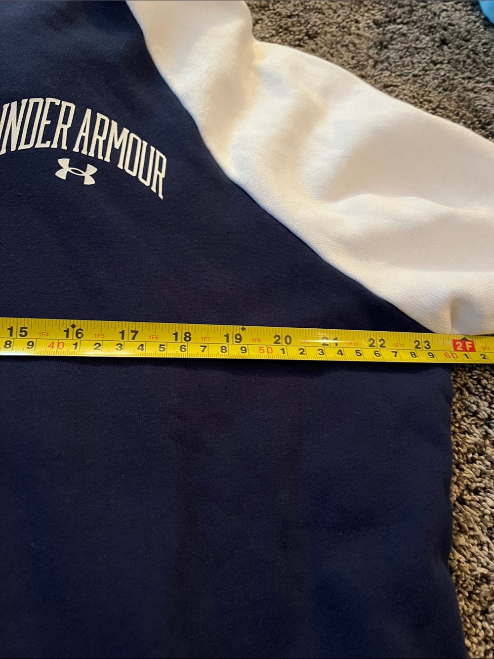 Under Armour Navy and White Raglan Hoodie. New. Large. Men - Picture 8 of 9